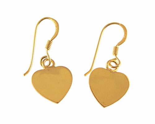 Se mere om forgyldte sølv øreringe med guld hjerter i web-butikken