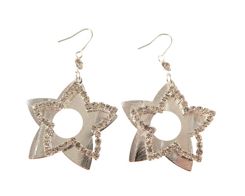 Se mere om øreringe med to stjerner i sølv  i web-butikken