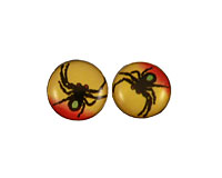 Se mere om Ørestikker i gul og rødlig farve med sort edderkop i web-butikken