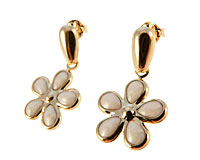Se mere om Donna Bella øreringe med blomst i 18 karat guld i web-butikken