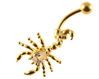Se mere om Guldbelagt navle piercing af skorpion i web-butikken