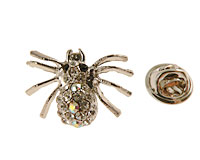 Se mere om Broche i sølvfarve af lille edderkop med hvide sten i web-butikken
