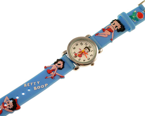 Se mere om betty boop ur til børn i lyseblå farve i web-butikken