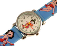 Se mere om Betty Boop ur til børn i lyseblå farve i web-butikken