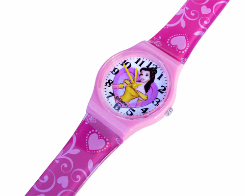 Se mere om disney ur med prinsesse bell med hjerterem i web-butikken
