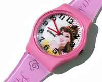 Se mere om Disney ur med prinsesse Bell i lyserød i web-butikken