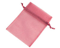 Se mere om Lille pink gennemsigtig snørepose i web-butikken