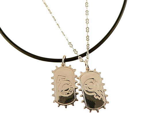 Se mere om halskæde af ægte sølv med mand og kvinde symboler i web-butikken