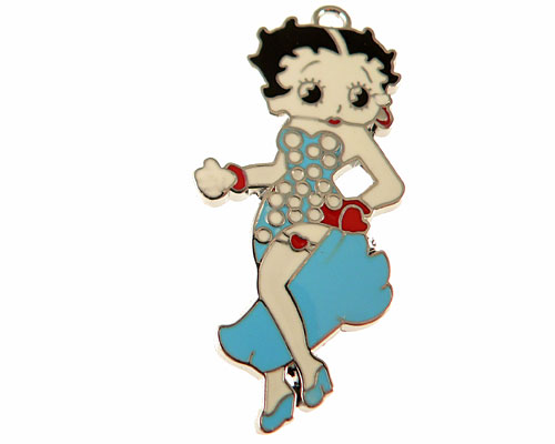 Se mere om halskæde vedhæng af lyseblå betty boop i web-butikken