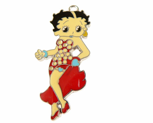 Se mere om halskæde vedhæng af rød betty boop i web-butikken