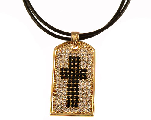Se mere om halskæde med sort kors i web-butikken