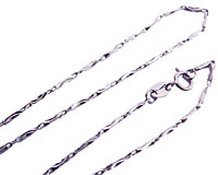 Se mere om 1 mm kæde af sterling 925 sølv med slange led i web-butikken