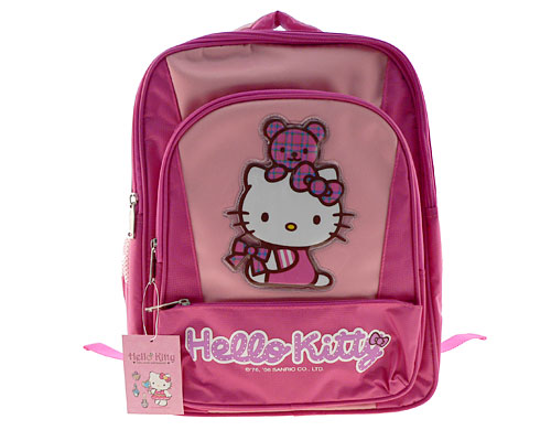 Se mere om hello kitty skoletaske i lyserød farve med fire rum i web-butikken