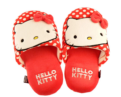 Se mere om hello kitty hjemmesko i røde og hvide farver i web-butikken