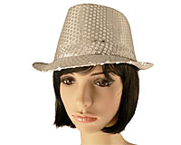 Se mere om Hat med påsyede palietter i sølv i web-butikken
