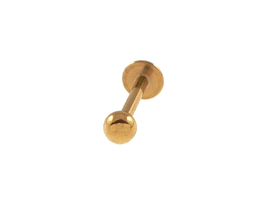 Se mere om madonna piercing i zirkon guld stål med kugle i web-butikken