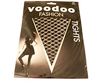 Se mere om VOODOO tights strømpebukser i sort farve med fishnet mønster i web-butikken