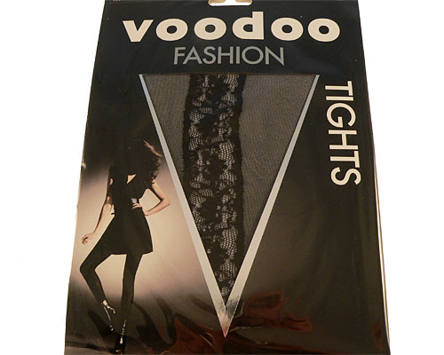 Se mere om sexy voodoo strømpebukser med net i sort farve i web-butikken