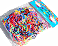 Se mere om Loom Bands   Ringe i blandede farver 600 ringe i web-butikken