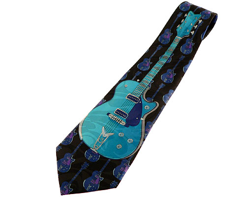 Se mere om slips med sej guitar som fylder hele slipset i web-butikken