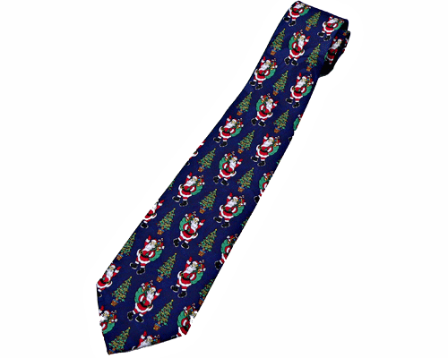 Se mere om slips med mange dejlige julemand og juletræ i web-butikken