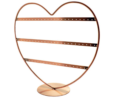 Se mere om smykkestativ udformet som hjerte i kobber i web-butikken