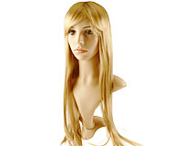 Se mere om Paryk med langt glat glansfuldt blond farve hår i web-butikken