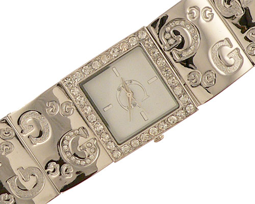 Se mere om g smykkeur med bred sølvfarvet rem i web-butikken