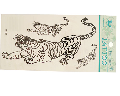 Se mere om tatoveringer med tigere i sorte farver til børn i web-butikken