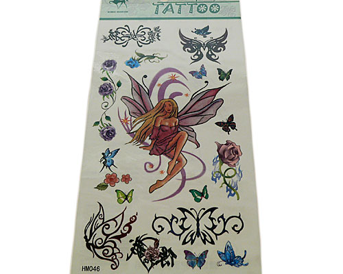 Se mere om tattoo masser af sommerfugle og blomster i web-butikken