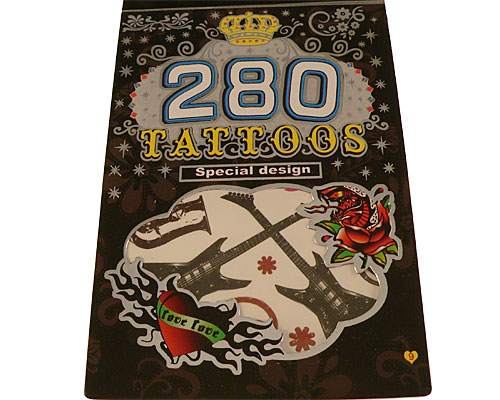 Se mere om tatoveringer bog med seks forskellige tatoveringer til piger og drenge, børn eller voksne i web-butikken