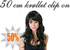 50 cm krøllet clip on hair extension