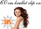 60 cm krøllet clip on hair extension